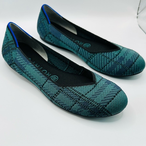 Retired Rothy’s The Flat in pine plaid - Picture 2 of 6